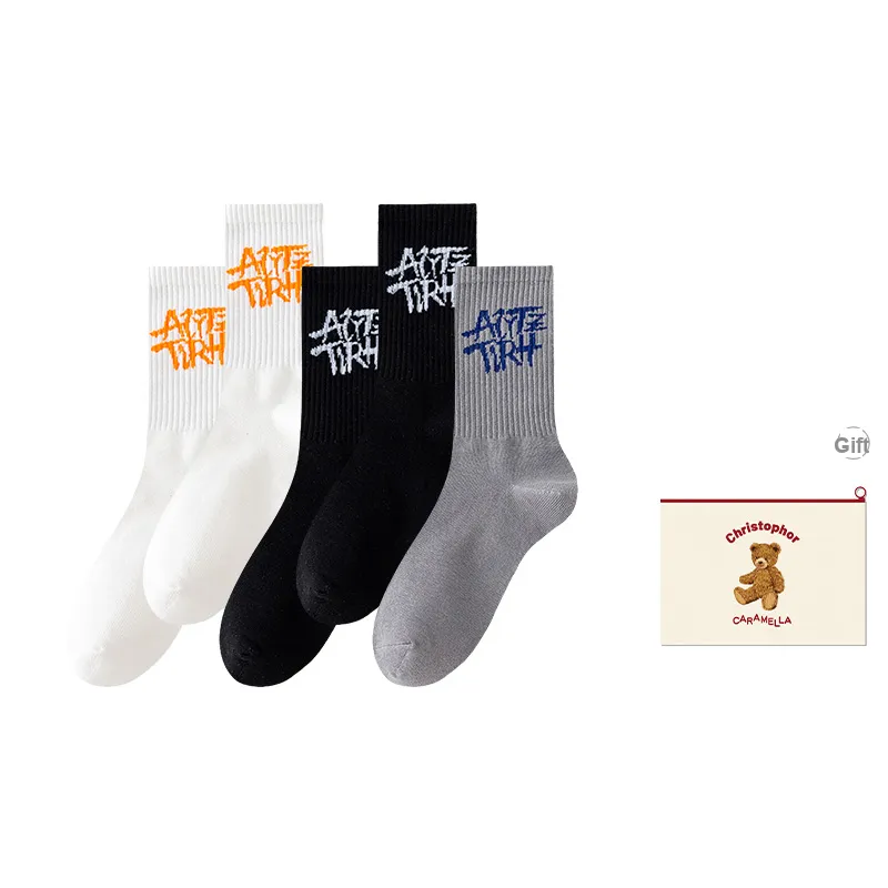 Caramella Mid Calf Socks Men's Shopping Bag Combo-14