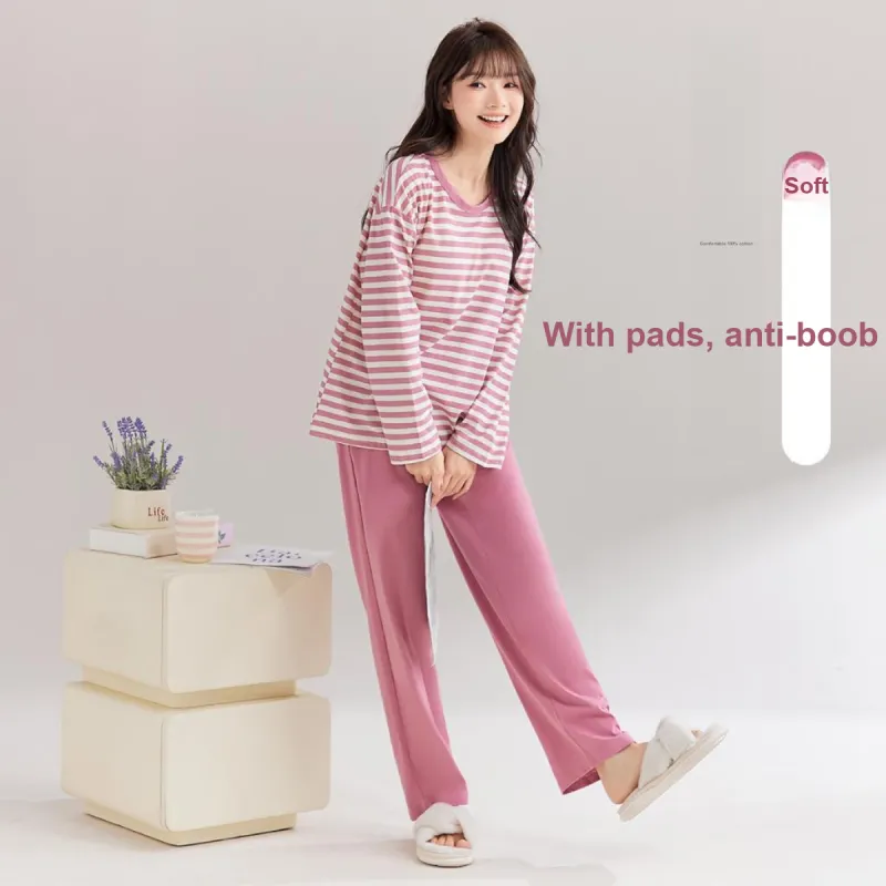 H YXIANG Pajama Set Women's Pink-4