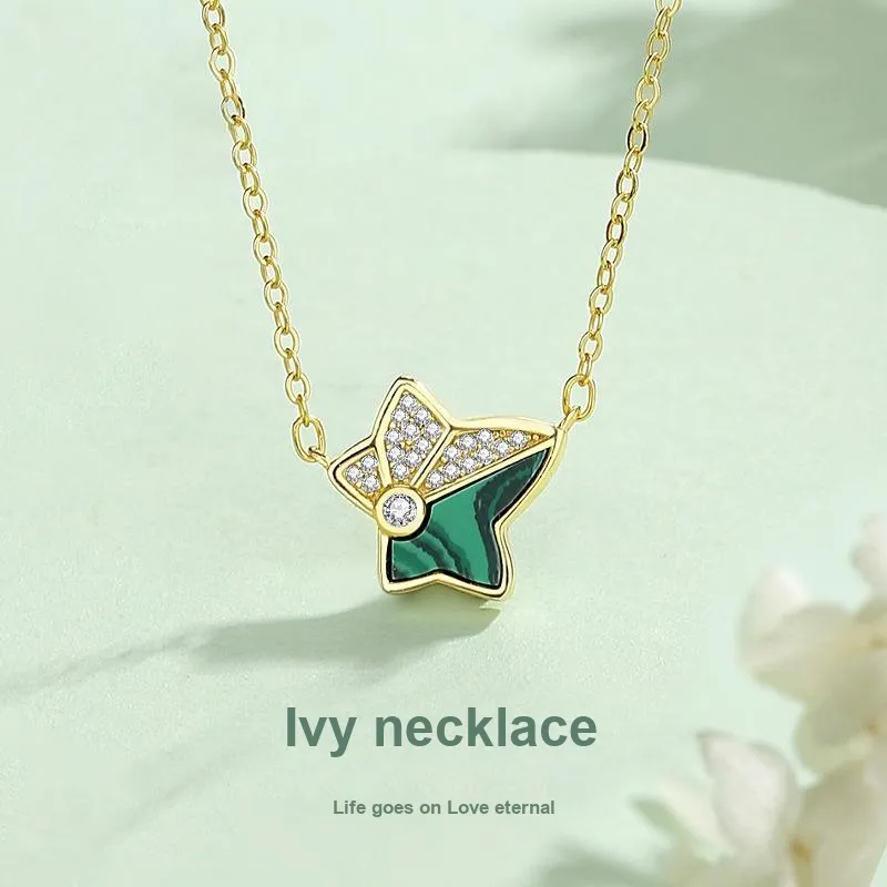 DIHUAJI S925 Silver Malachite Necklaces Women's-1