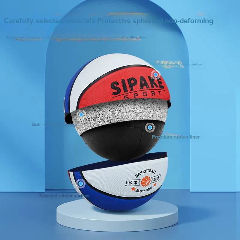 SIRDAR Rubber Basketball Size 4 5 Size Training Kids'-1