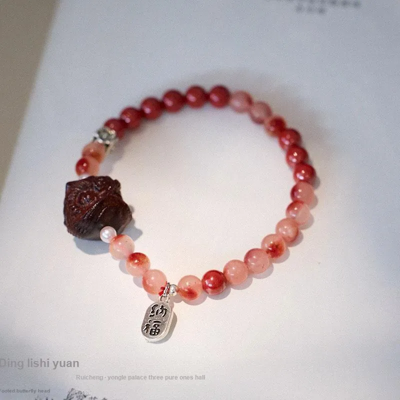 Princess Cui Chalcedony Jade Bracelets Unisex-3