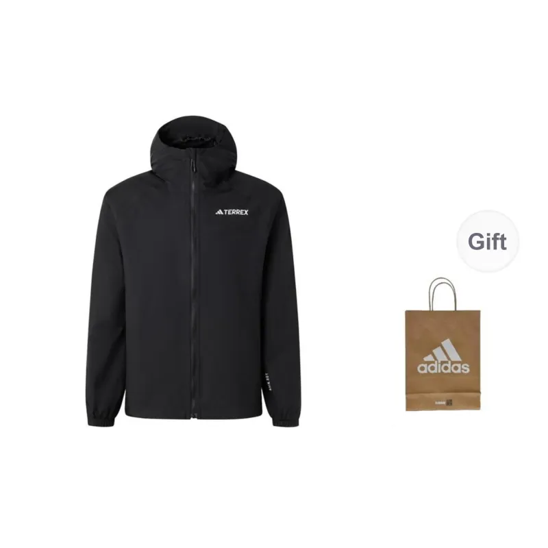 Adidas Jackets Men Black+Shopping Bag-2