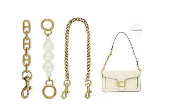 Lan Bao Fan Metal, Synthetic Pearl Bag Chain Strap Women's Antique Gold