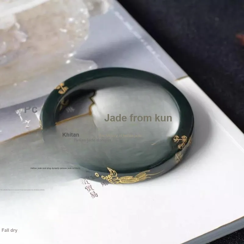 Zhen Yu Zhen Pin Hetian Jade Bangles Green Jade Unisex-8