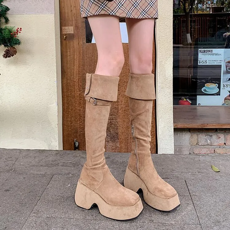 JIUXINGDAO Over the knee Boots 8.5cm Women's-8