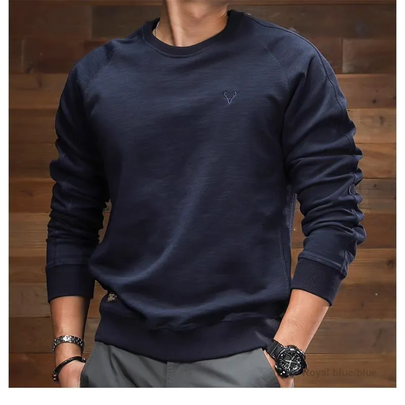 Seasonal Words Sweatshirt Men's Royal Blue-1