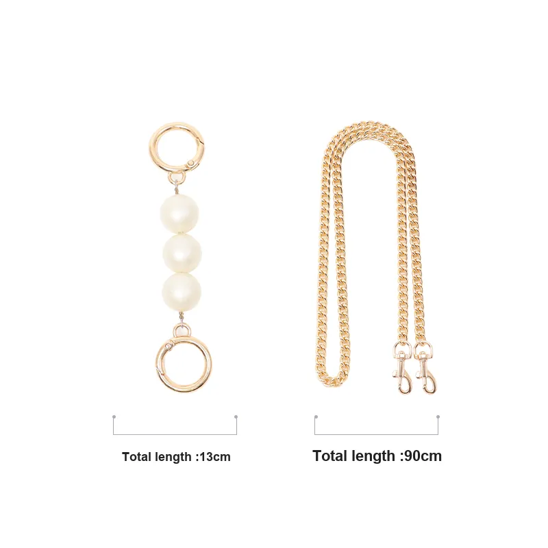 Gloya Metal Bag Strap Women's Gold Tone-7