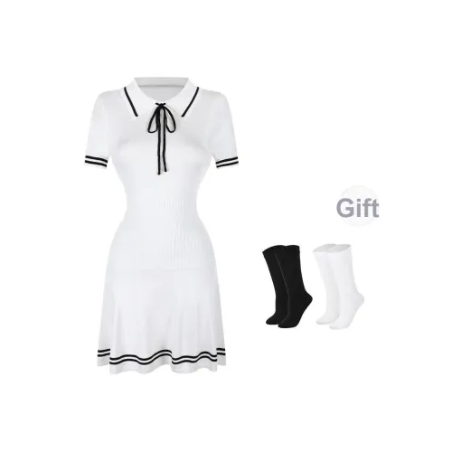 BSEVENI Короткое платье с короткими рукавами женское