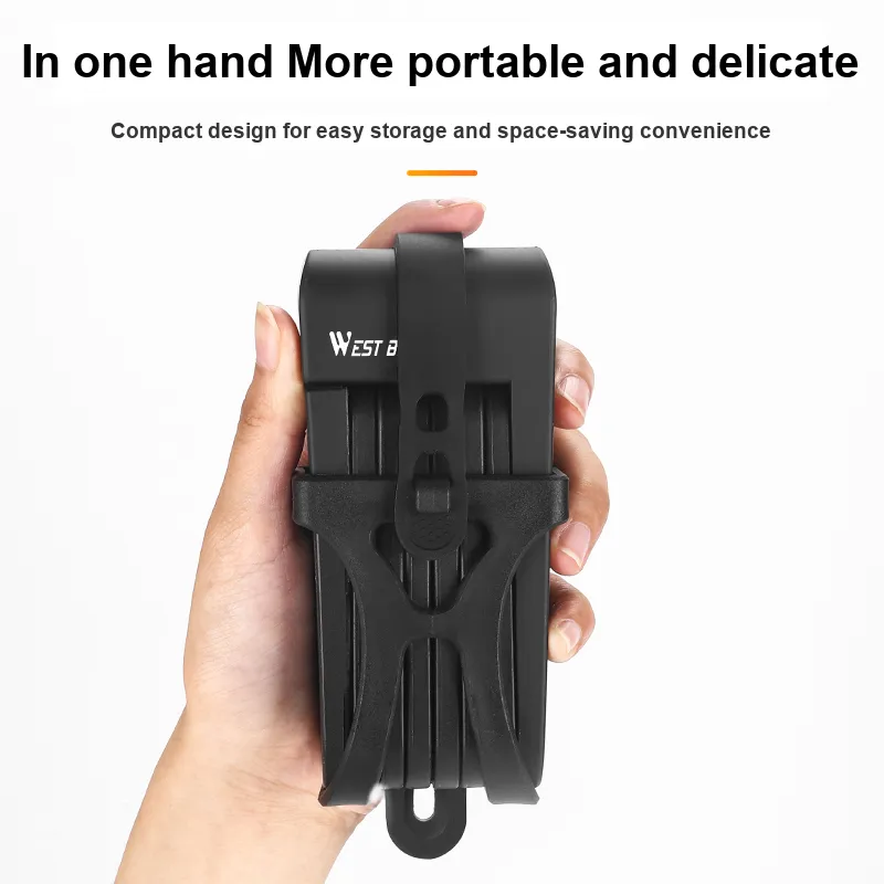 WEST BIKING Bicycle Locks Anti Pick, Waterproof, And Rust Proof Folding Lock-4