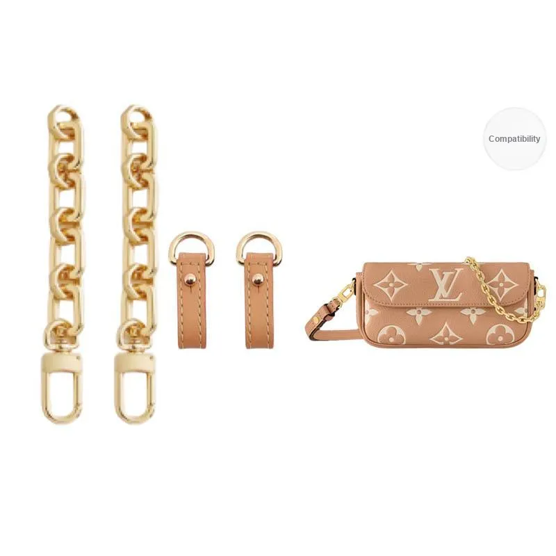 Ingenuity Handmade Metal Bag Strap Women's Gold Tone-9