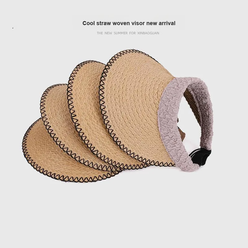 Cgediao Paper Reed Sun Protection Hats Women's-2