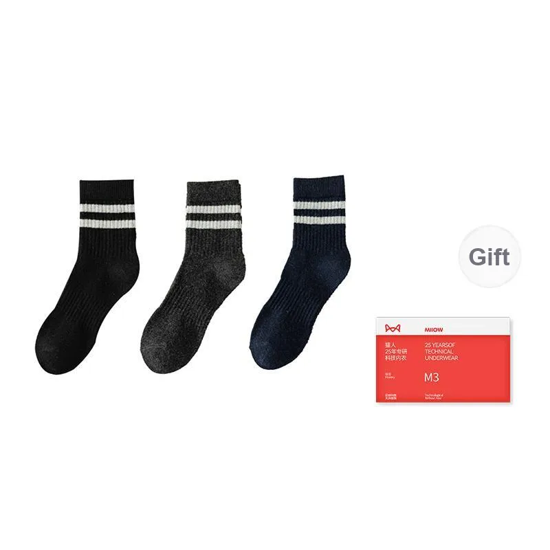 MIIOW Mid Calf Socks Women's 3 Pack-9