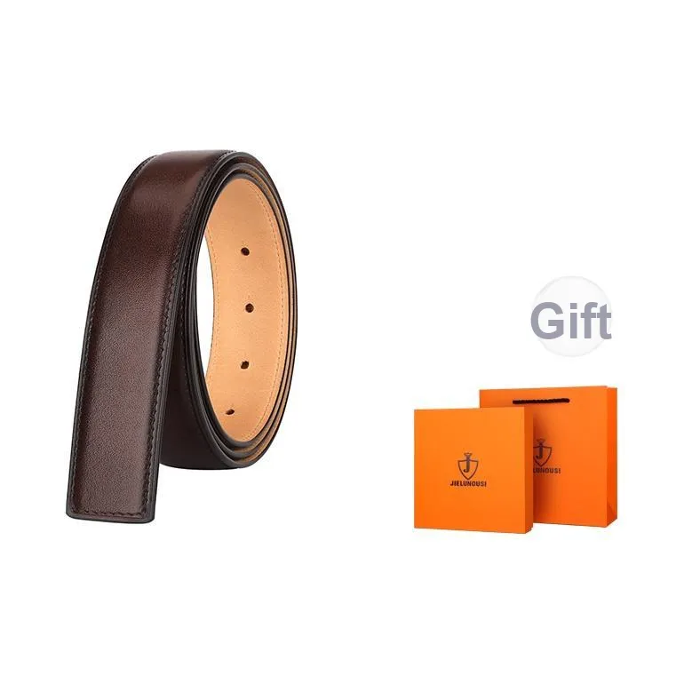 Jaylen Oos The First Layer Of Calfskin Headless Belt Men's Vegetable Tanned Rubbed Craft 3.5/3.8cm