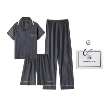 JUNEROSE Pajama Set Men's Includes Gift Box Sets Black