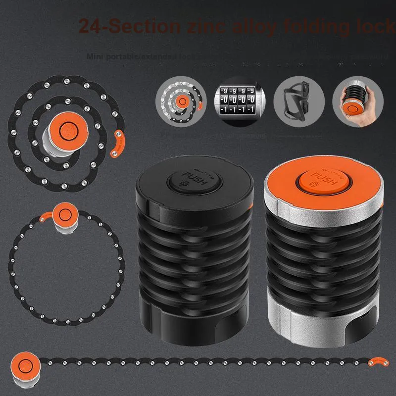 WEST BIKING Bicycle Locks Anti Pry Water Resistant Anti Rust Protective Folding Lock-10