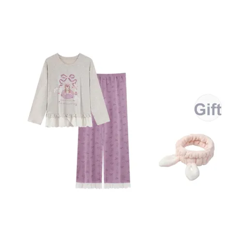 Maultiay Пижамный комплект Осенний и Зимний Женский