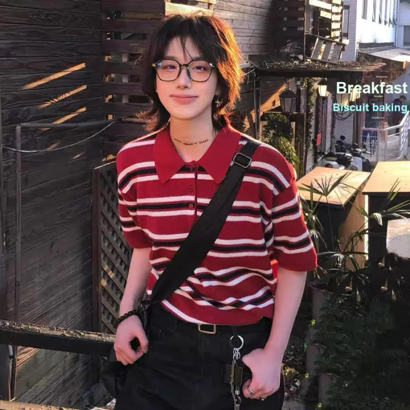 GY.VG Polo Shirts Unisex Red-4
