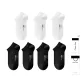 7 Pack 100% cotton Socks[Black 4+White 3]