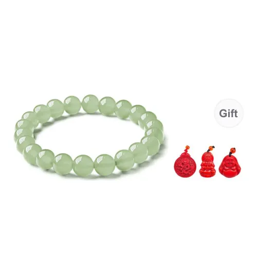 MUGONGZI Hetian Jade Bracelets Pale Greenish White Jade Women's