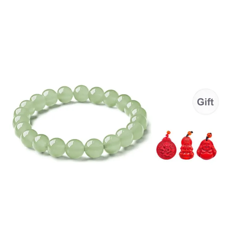 MUGONGZI Hetian Jade Bracelets Pale Greenish White Jade Women's-0
