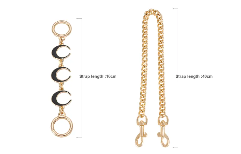 Lan Bao Fan Alloy Metal Bag Accessory Bag Strap Women's Gold/Silver-16