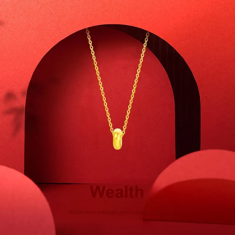 Fortune Gold Box Necklaces Unisex-1