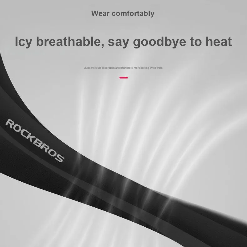 ROCKBROS Riding Equipment Pullover Face Masks Commute Unisex Ice Silk Lycra Fabric Black-2