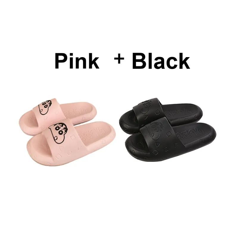 SHIGUDE x Crayon Shinchan Sandal Slippers Unisex, Milk White-12