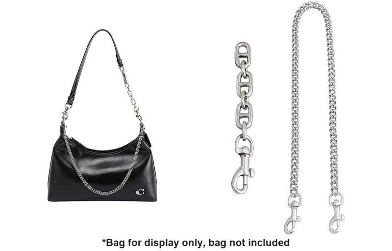 Luxury Care Artisan Workshop Metal Bag Shoulder Strap Women's Silver-5