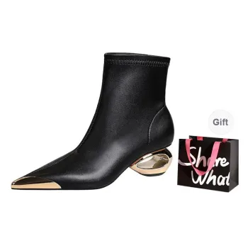 BIGTREE Ankle Boots Women's Gold/Silver