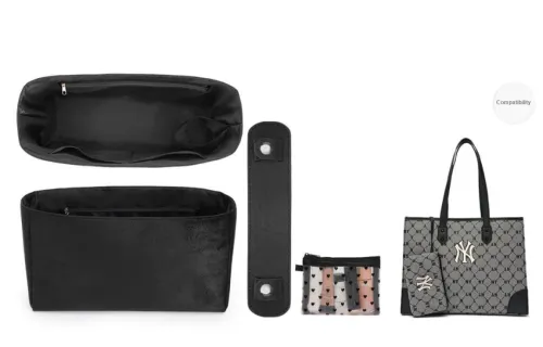 Lan Bao Fan Flannelette Blended Microfiber Leather Accessory Bag Accessory Black
