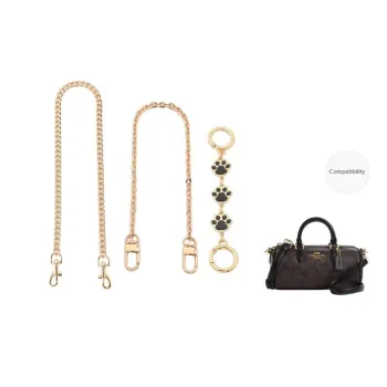 Gloya Metal Bag Accessories Unisex Gold Tone