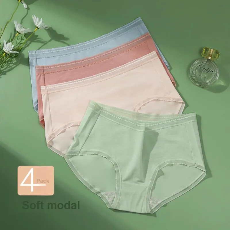 Red Bean Underpants Women's 4 Pack-2