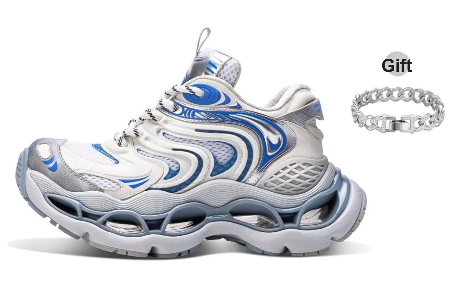 TIMESPEAK Lunar Shadow Series Low Top Couple, Chunky Sneakers Unisex