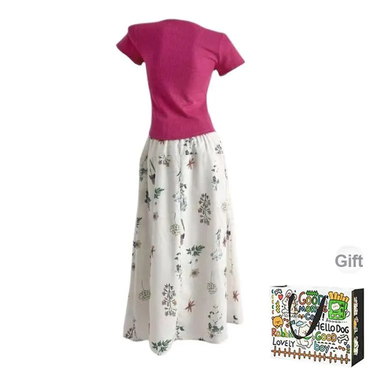 OURUOKE Two Piece Skirt Sets Women's-1