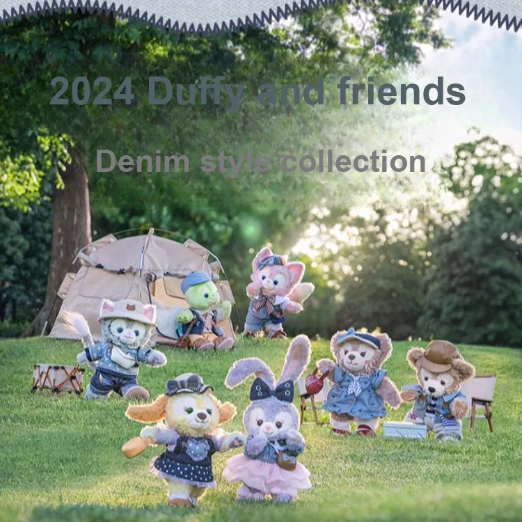 Disney Shippo 2024 Duffy Western Style Paradise Dolls Plush Pendant 14cm Height-3
