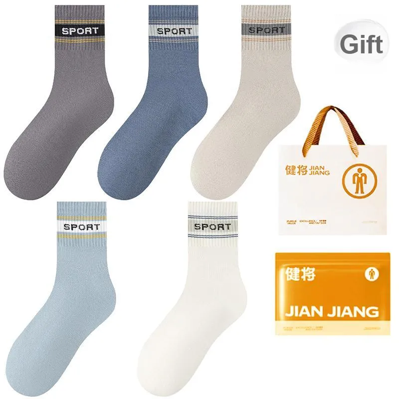 Master Mid Calf Socks Men's Shopping Bag 5 Pack-4