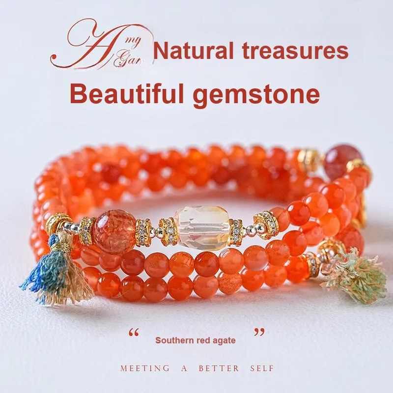 Amy's Garden South Red Agate Bracelets Women's-2