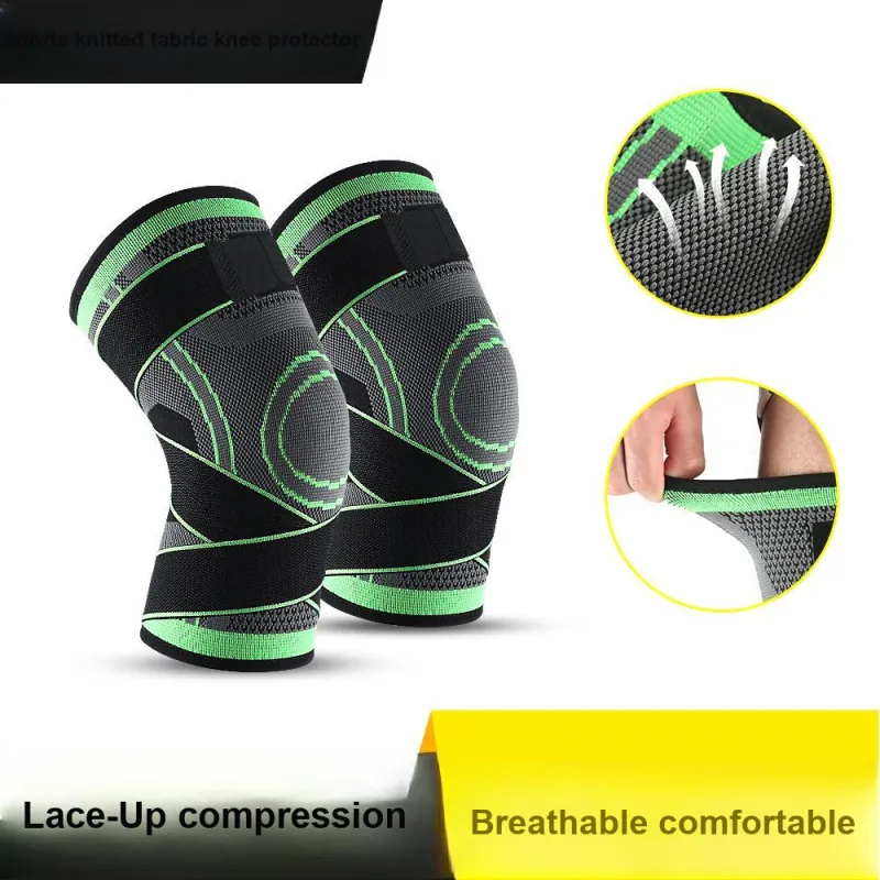 TMT Running Cycling Basketball Fitness Unisex Nylon Latex Thread Elastane Knee Pads-4