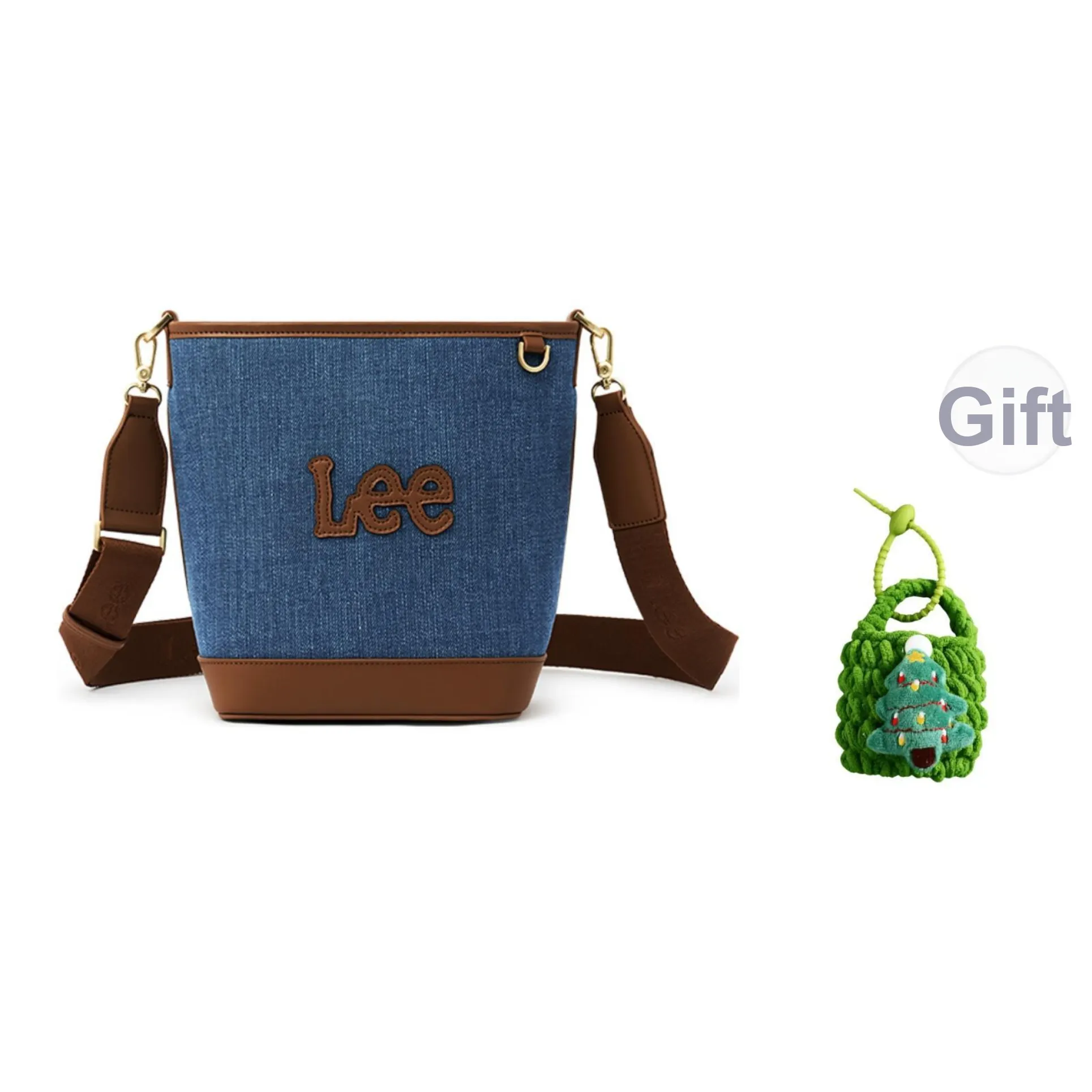 Lee Ткань Сумка через плечо Стандартная Женская Джинсовый Синий