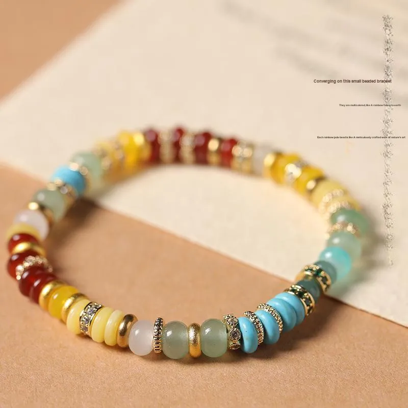 Jinghua Record Colored Glaze Jade Bracelets Unisex-5