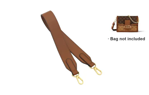 Ingenuity Handmade Cow Leather Wide Strap Genuine Leather Replacement Shoulder Strap Women's Brown