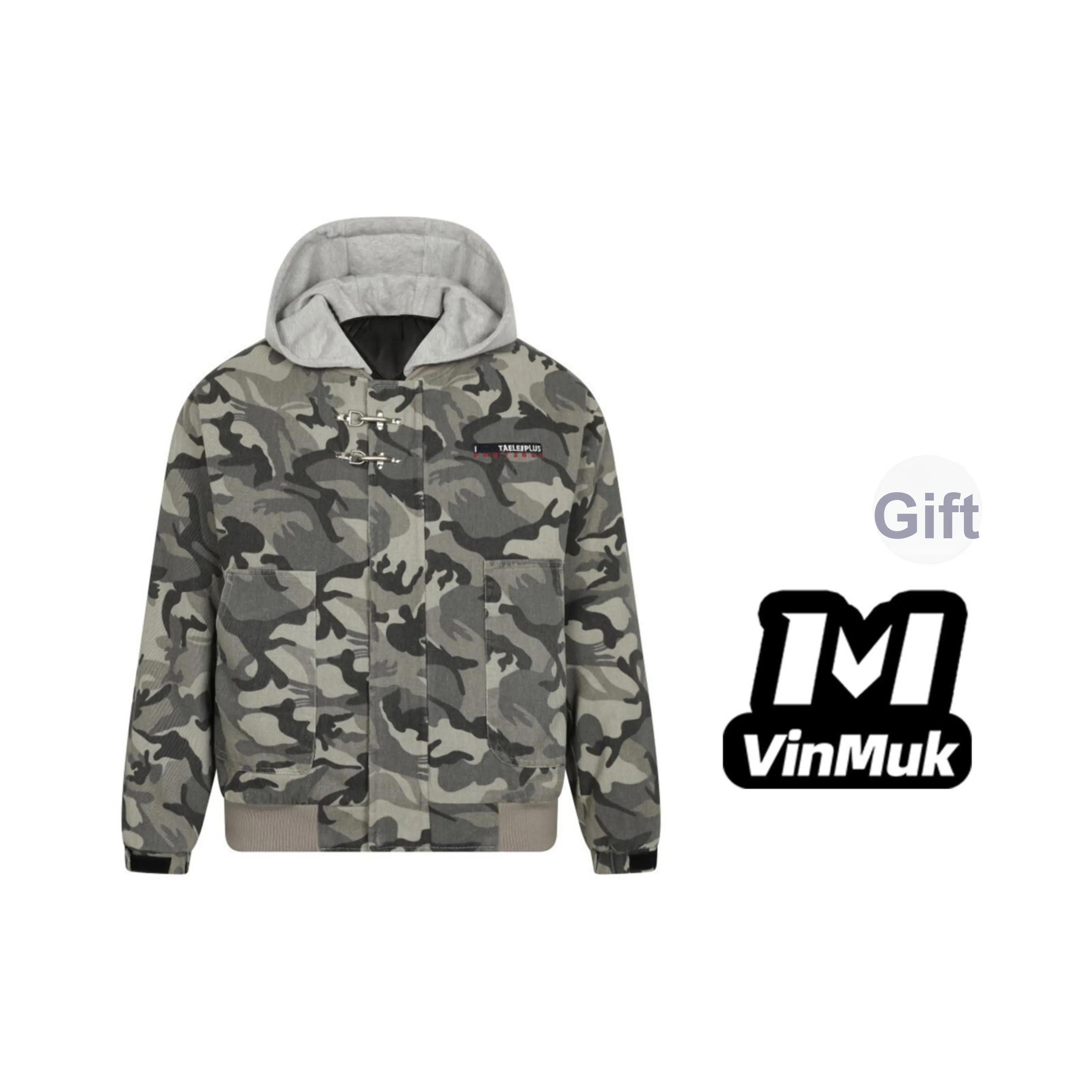 VINMUK Хлопковый пуховик унисекс камуфляж