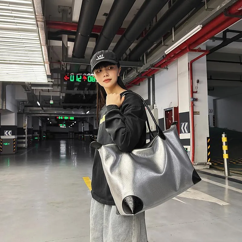 DCLOUD PU Travel Bag 40L Unisex Multicolor-9