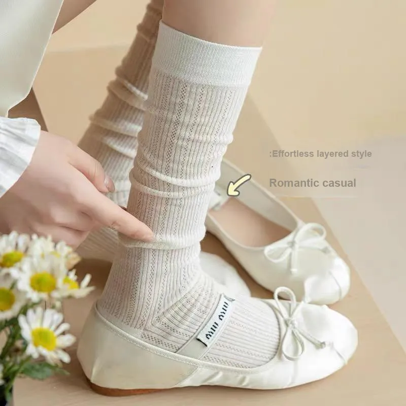 AOKANG Knee High Socks Women's Combo Set-9