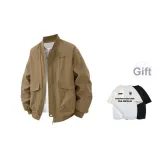 Brown (Comes with Heavyweight 100% cotton Short-Sleeved Shirt, Random Style)
