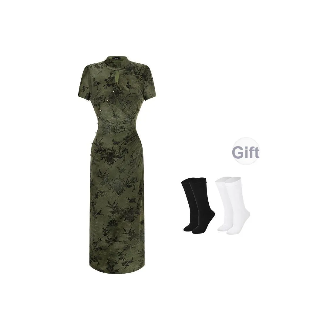 BSEVENI Короткое платье с короткими рукавами женское