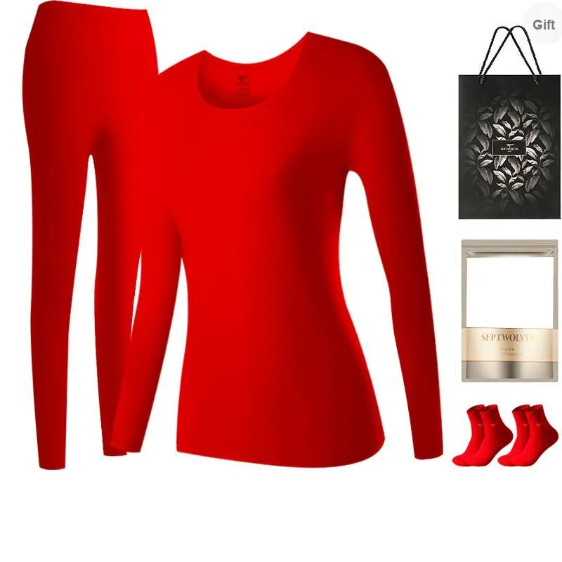 SEPTWOLVES Thermal Set Women's Gift Box Set+Shopping Bag-0