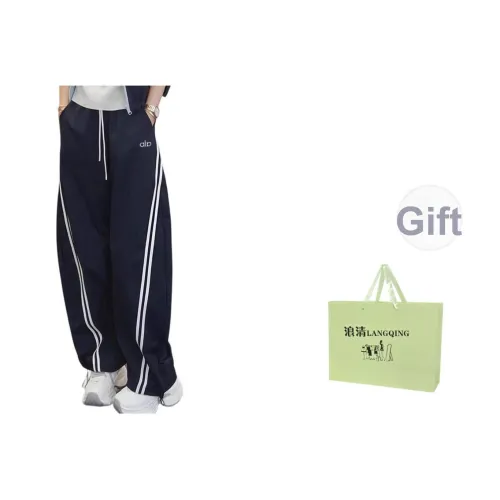 LANGQING Темно-синие синие брюки женские повседневные брюки