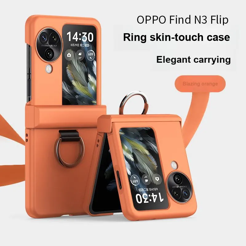 ZHUOJI TPU Material New Skin Feel Ring Buckle Advanced Phone Case Applicable OPPO Find N3 Flip-1